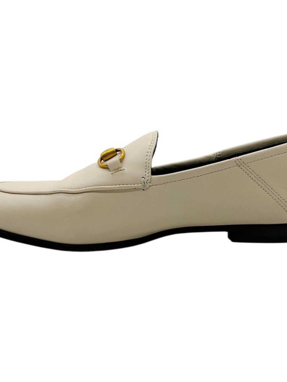 Gucci Mystic White Leather Brixton Horsebit Loafers - Picture 3 of 6